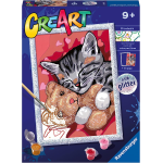 RAVENSBURGER 20266 CREA ART GATTINO E ORSETTO - 9 ANNI +