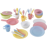 KIDKRAFT 63027 SET DI PENTOLE E PADELLE COLORE PASTELLO 27 PEZZI 