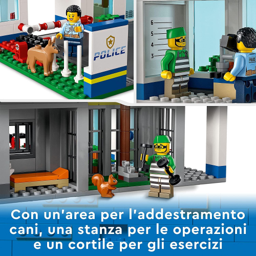 Eurotoys  LEGO 60316 CITY Police Stazione di Polizia, con Elicottero  Giocattolo e Camion della Spazzatura - LEGO - 5702017161914