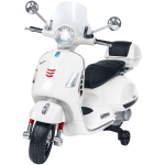 MOTO ELETTRICA VESPA GTS SUPER PIAGGIO CON SEDILE IN PELLE 12 VOLT BIANCA CON BAULETTO