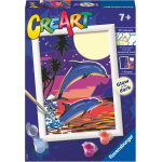 RAVENSBURGER 23527 CREA ART DELFINI GLOW IN THE DARK- 7 ANNI +