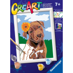 RAVENSBURGER 23939 CREA ART CUCCIOLO CON FIORE - 7 ANNI +