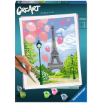 RAVENSBURGER 28992 CREA ART Primavera a Parigi, Kit per Dipingere con i Numeri 