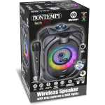 BONTEMPI 49 1020  CASSA ACUSTICA WIRELESS CON MICROFONO E LUCI RGB