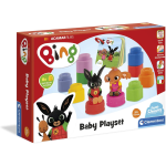 CLEMENTONI 17693 BING - Playset Bing con mattoncini Clemmy - Set Costruzioni morbide Bambini 18 Mesi