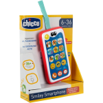 CHICCO Smiley Smartphone, Gioco Educativo per Bambini, Giocattolo Parlante e Interattivo, Membrana Touch, Gioco con Luci e Suoni 