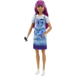 BARBIE CARRIERA DVF50 - Barbie Bambola Parrucchiera con Capelli Viola e Tanti Accessori