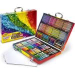 CRAYOLA 04-1054 Valigetta Colori Arcobaleno - Kit Creativo con 140 Pezzi Assortiti, Pennarelli, Matite Colorate e Pastelli a cera