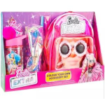 BARBIE POS240152 SET ZAINO CON BUSTINA PORTA COLORI E BORRACCIA - COLORA IL TUO SET DI ACCESSORI